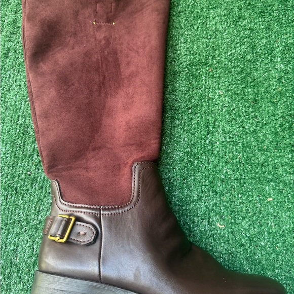 Franco Sarto Brown and Burgundy Ankle Boots - Picture 2 of 6